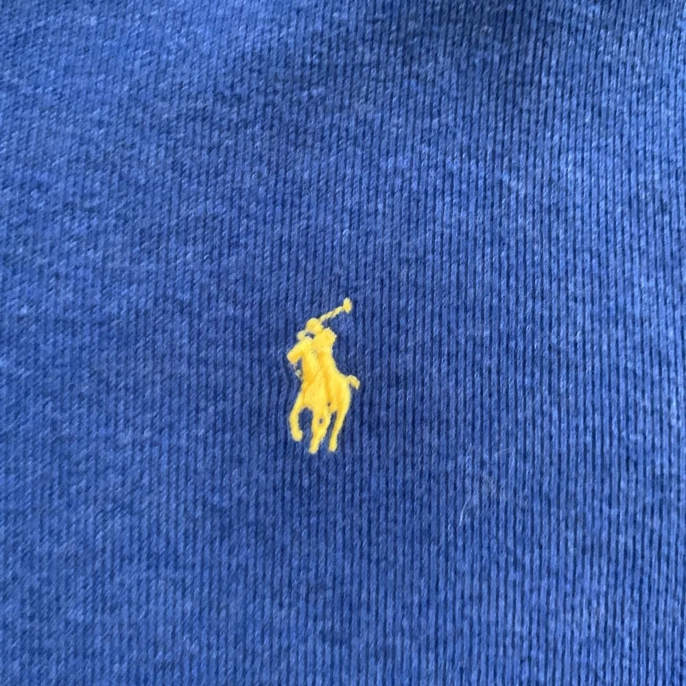 Polo Ralph Lauren Mens XXL Blue‎ 100% Cotton Quarter Zip Pullover Sweater Pony